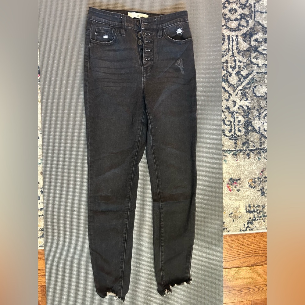 High-Rise Black Women's Skinny Jeans